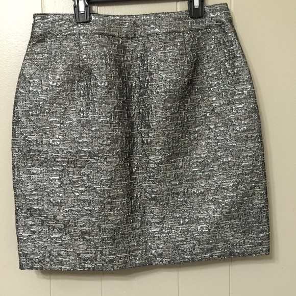 Banana Republic Sz 2 Silver Shimmer Mini Skirt - Picture 8 of 8